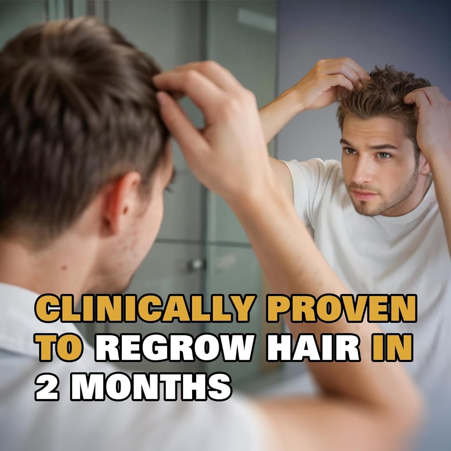 2-Pack 5% Minoxidil Hair Growth Serum for Men and Women, Hair Regrowth Treatment for Stronger, Thicker, and Longer Hair, Facial Hair Grooming and Thickening Solution