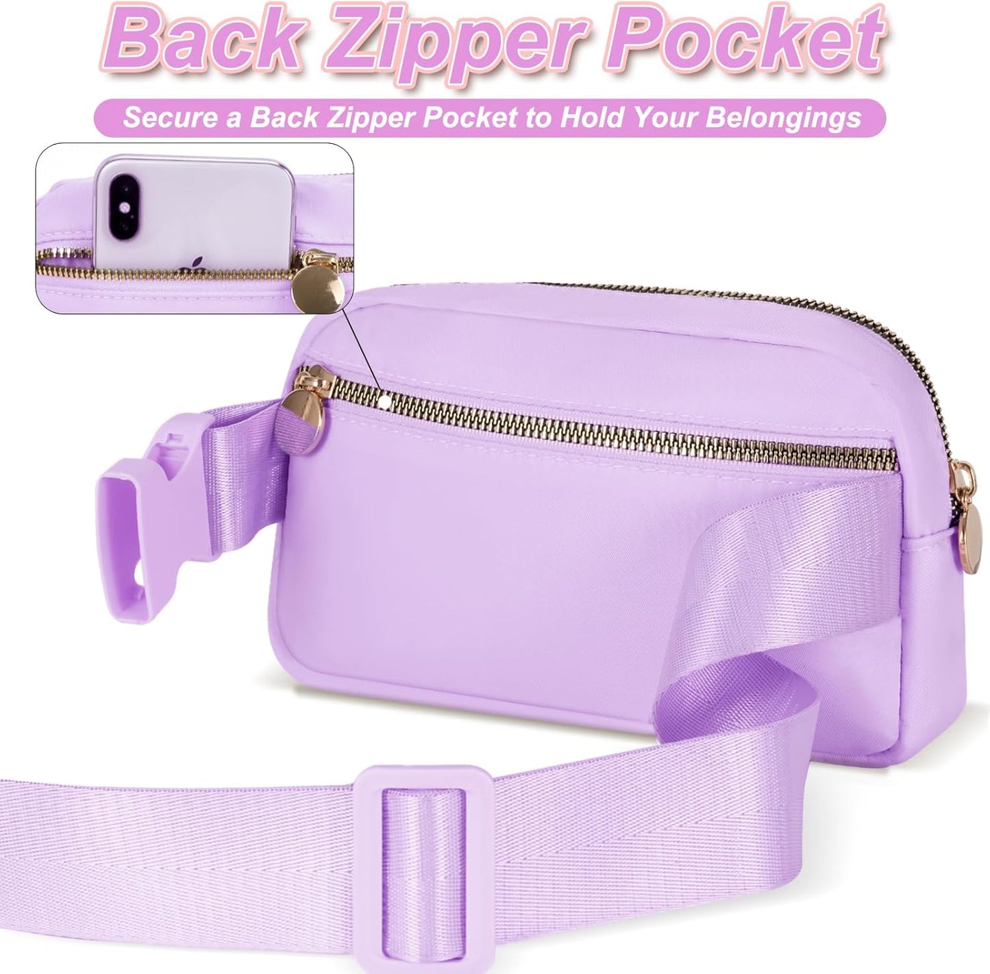 Gifts for Girls Teens Kids - Birthday Gifts for Daughter Sister Her,Teen Girl Essentials,Travel Essentials,Cute Teen Trendy Stuff Waist Packs Belt Bag Crossbody Bag | Lavender,Initial Z
