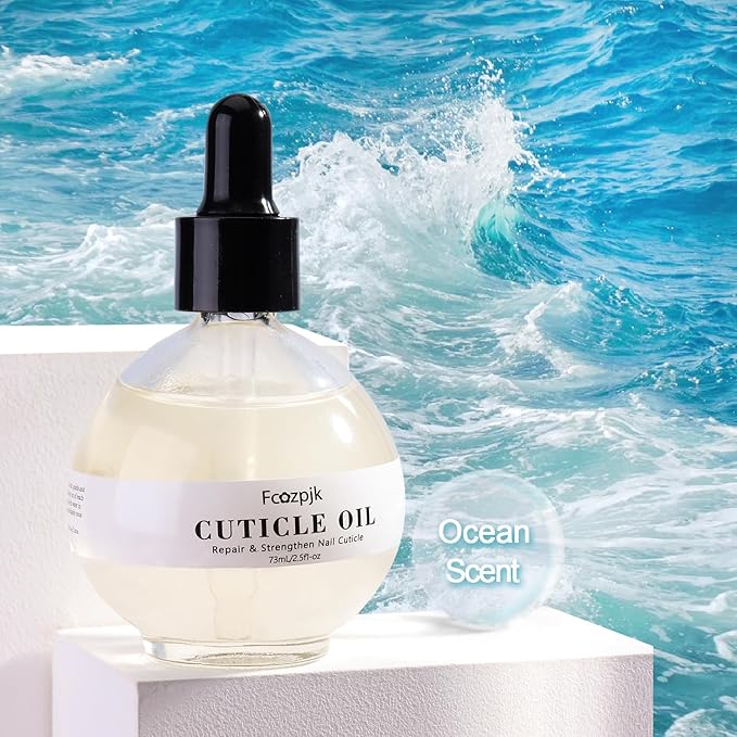 Cuticle Oil, Revitalizing Cuticle Oil for Nails with Vitamin E Cuticle Oil Scented Repairs Cuticles Nail Treatment Moisturizing Nail Strengthener 73ml/2.6 Fl Oz (Ocean Flavor)