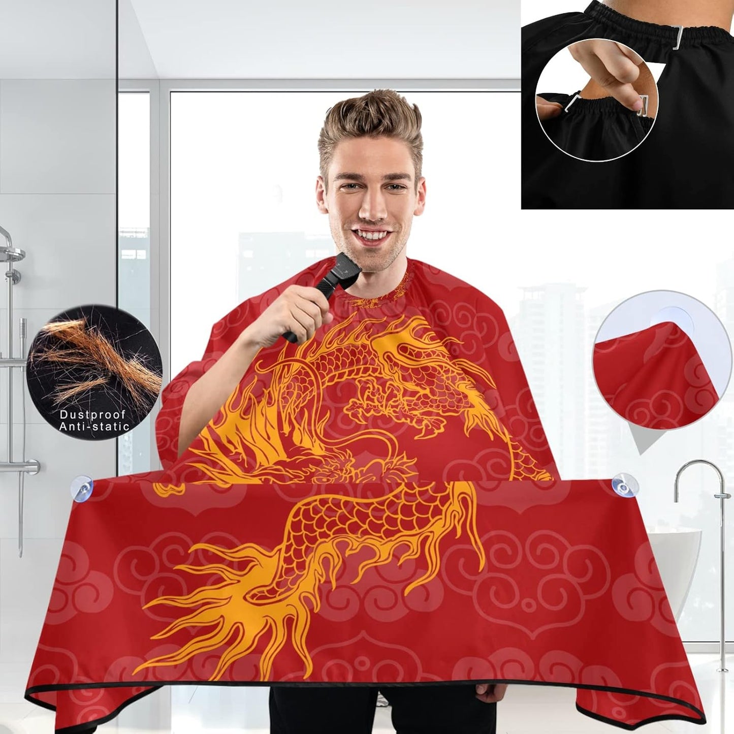 Stylish Barber Cape - Unisex Hair Cutting Apron for Men & Women