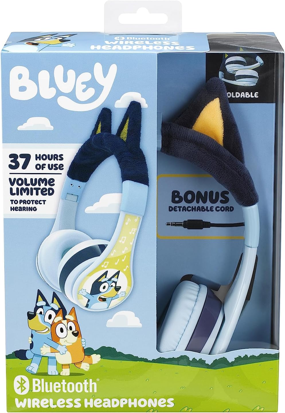 eKids Bluey Bluetooth Headphones for Kids, Wireless Headphones with Microphone Includes Aux Cord, Earphones for School, Home, or Travel, Ideal Bluey Halloween Costume