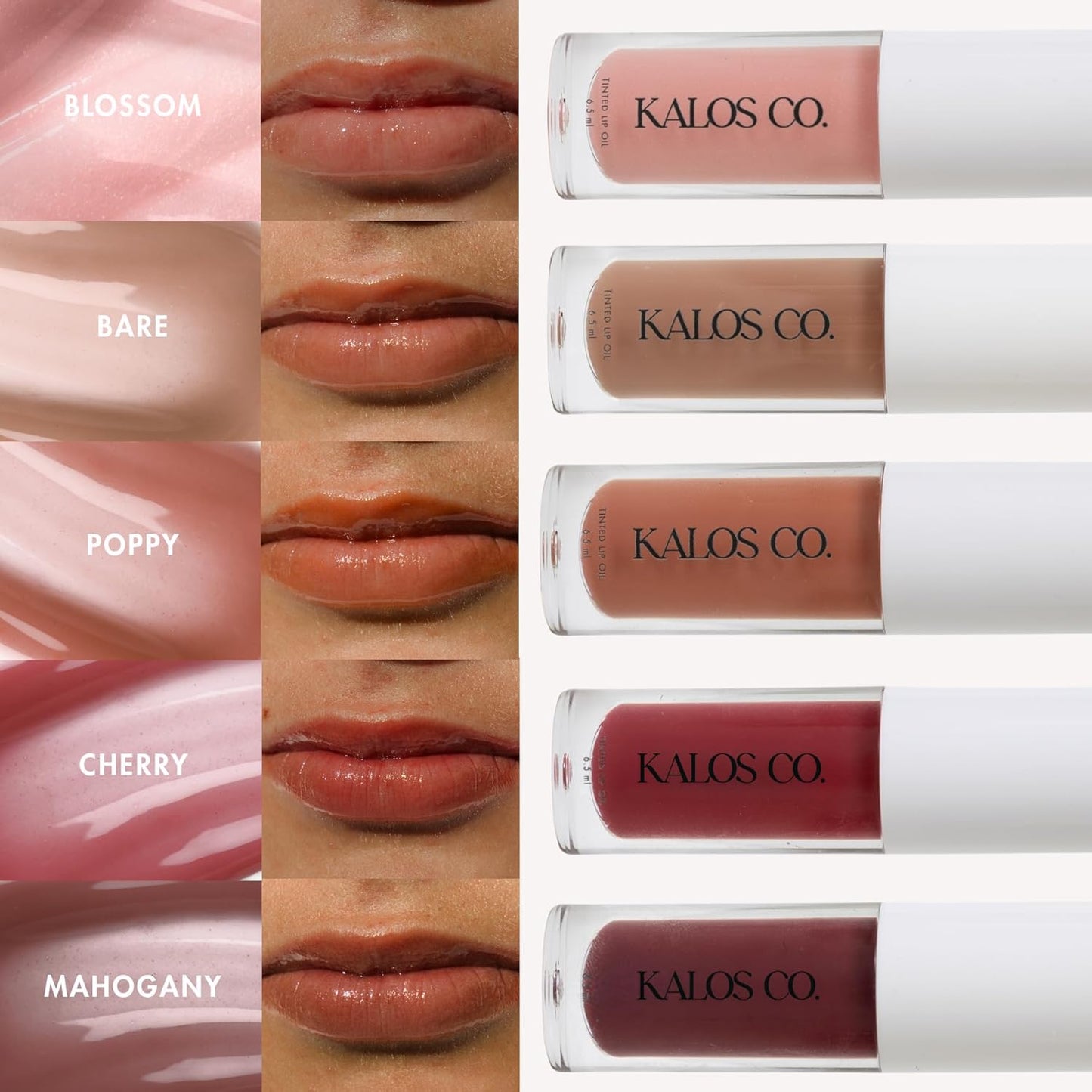 Tinted Lip Oil with Tallow & Lanolin – Hydrating Balm-Gloss Hybrid with Cherry Seed Oil & Castor Oil – Natural Mineral Pigments, Nourishing Moisture, Non-Sticky Shine (5 Shades) (Cherry)