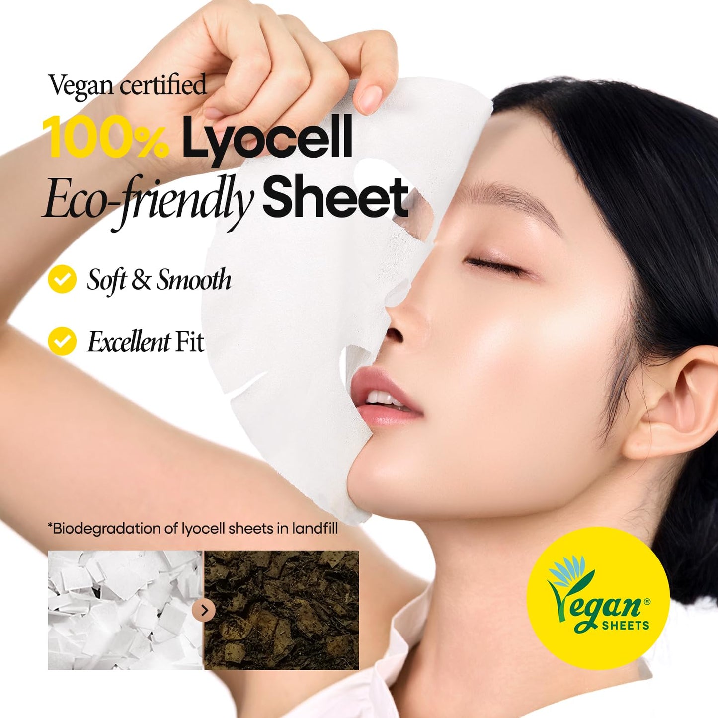 Nature Republic Vitapair C Glow Face Mask (30 vegan sheets) Niacinamide & Centella Asiatica Extract Bulk Facial spa Mask for Moisturizing & Hydrating Glow, korean beauty skin care for all skin types