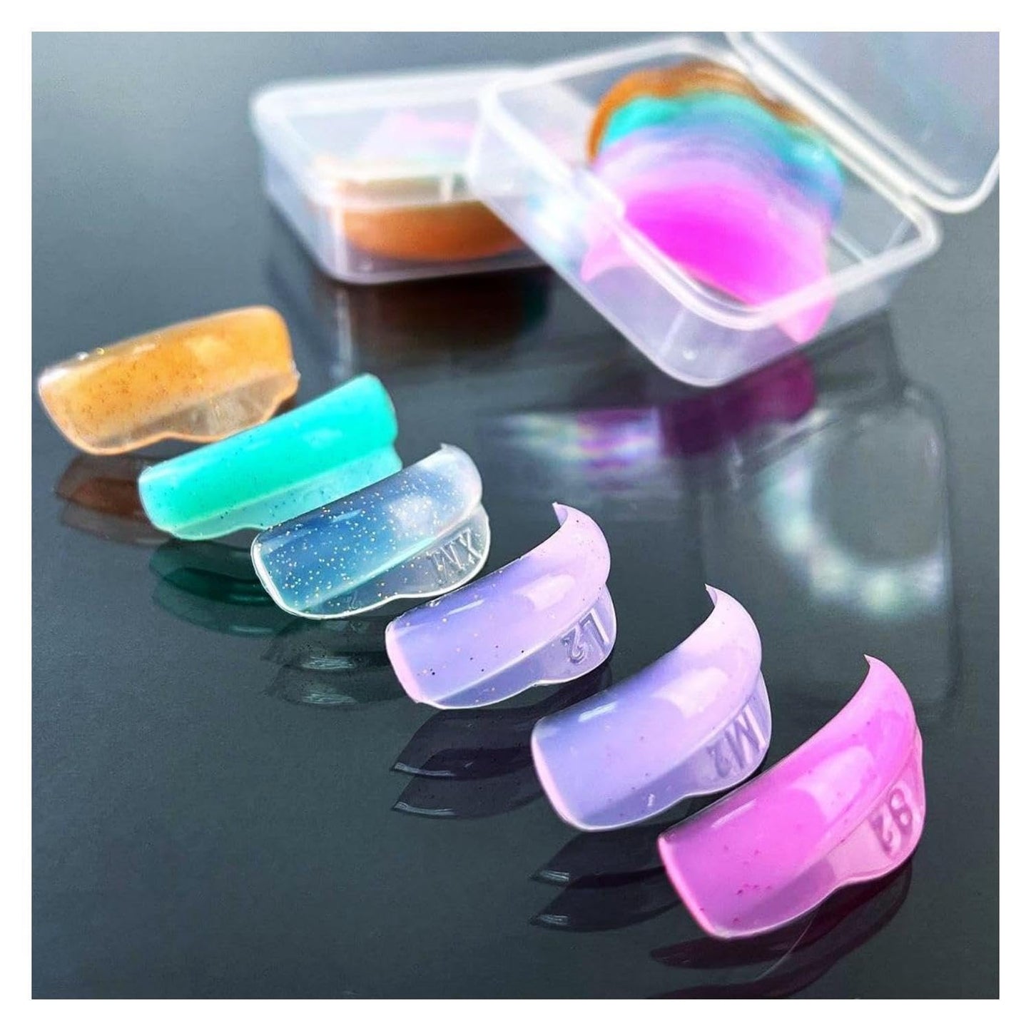 Lash Lift Shield C Curl 5 Size Lash Lift Lamination Pad, Rapid 5 Minute Eyelash Lifting Shields Make Eyes Voluminous Flexible C curl Pads Extreme Perm Rod 100 Applications