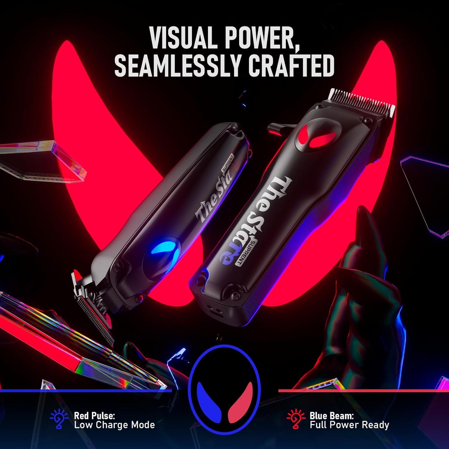 SUPRENT Hair Clippers for Men Professional – 7500 RPM Cordless Hair Cutting Kit, Electric Clippers and Trimmer Combo Set, Rechargeable Haircut Kit for Barber & Home Use（Black）