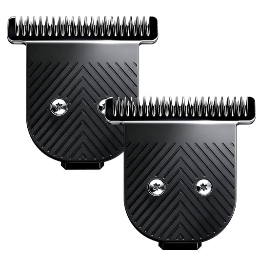 Premium Stainless Steel T Blade Replacement for MANSCAPED The Beard Hedger Replacement SkinSafe Trimmer Blade for Precision Facial Hair Trimming (Black-2)
