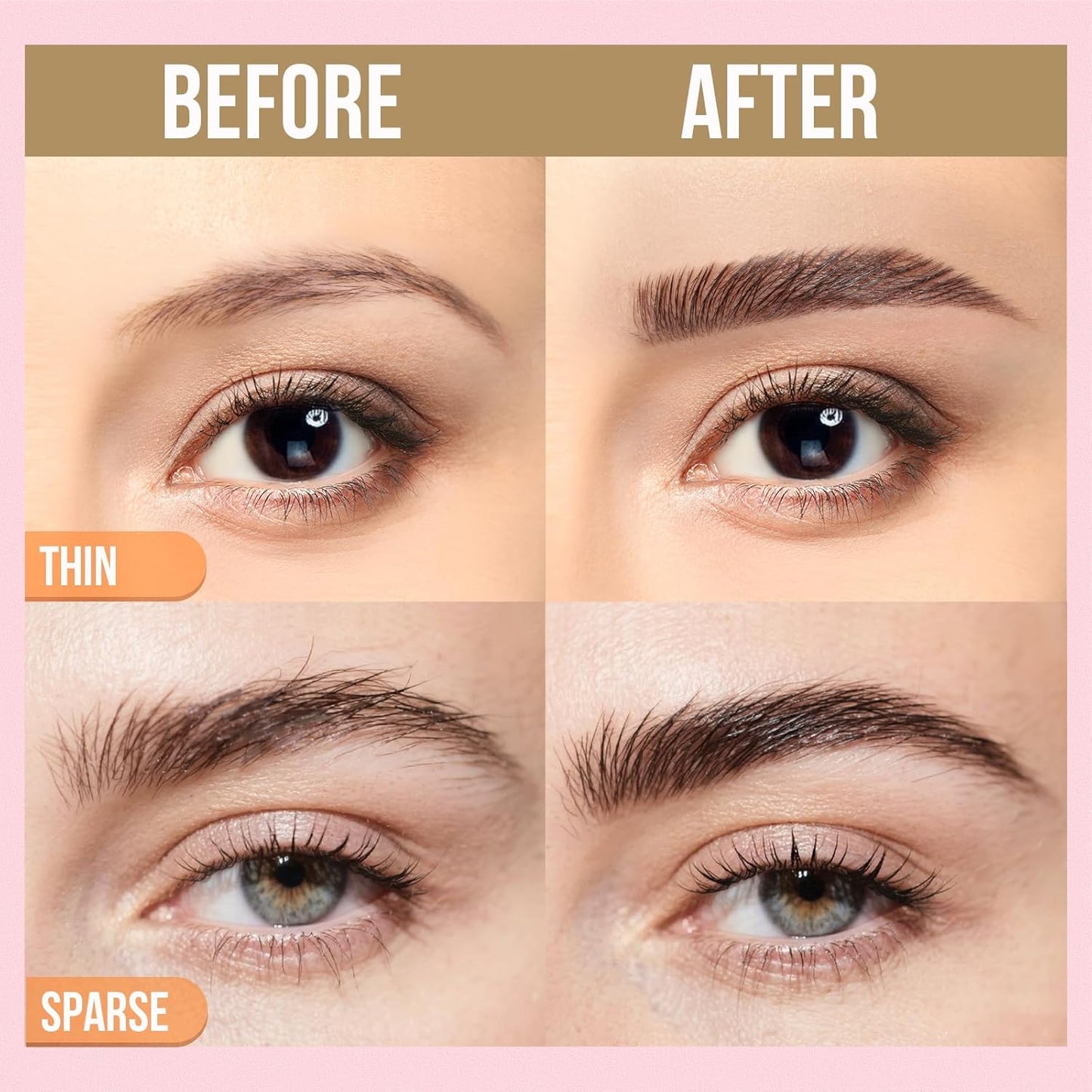 iMethod Curved Eyebrow Pen and Brow Gel - Eyebrow Pencils for Women with Hair Like Strokes, Eyebrow Makeup for All-Day Defined, Waterproof, Smudge-proof, Black Brown and 2 Count Brow Gel Clear