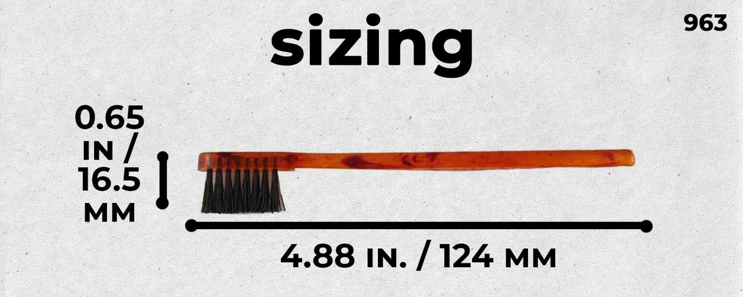 #963 Handmade Eyebrow Brush Tortoise Havana Acetate Smooth Tame Edges Style Eyebrows Detangling Parting Grooming Teasing Hair Styling Hairdresser Barber Hairdressing Wet Dry Pocket Women Men