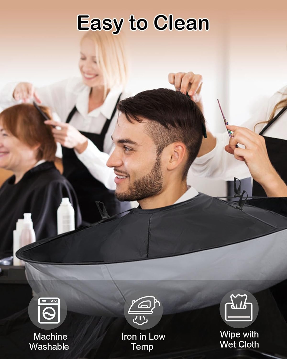 Lictin Hair Cloak Cape Black - Haircut Cape Umbrella Waterproof