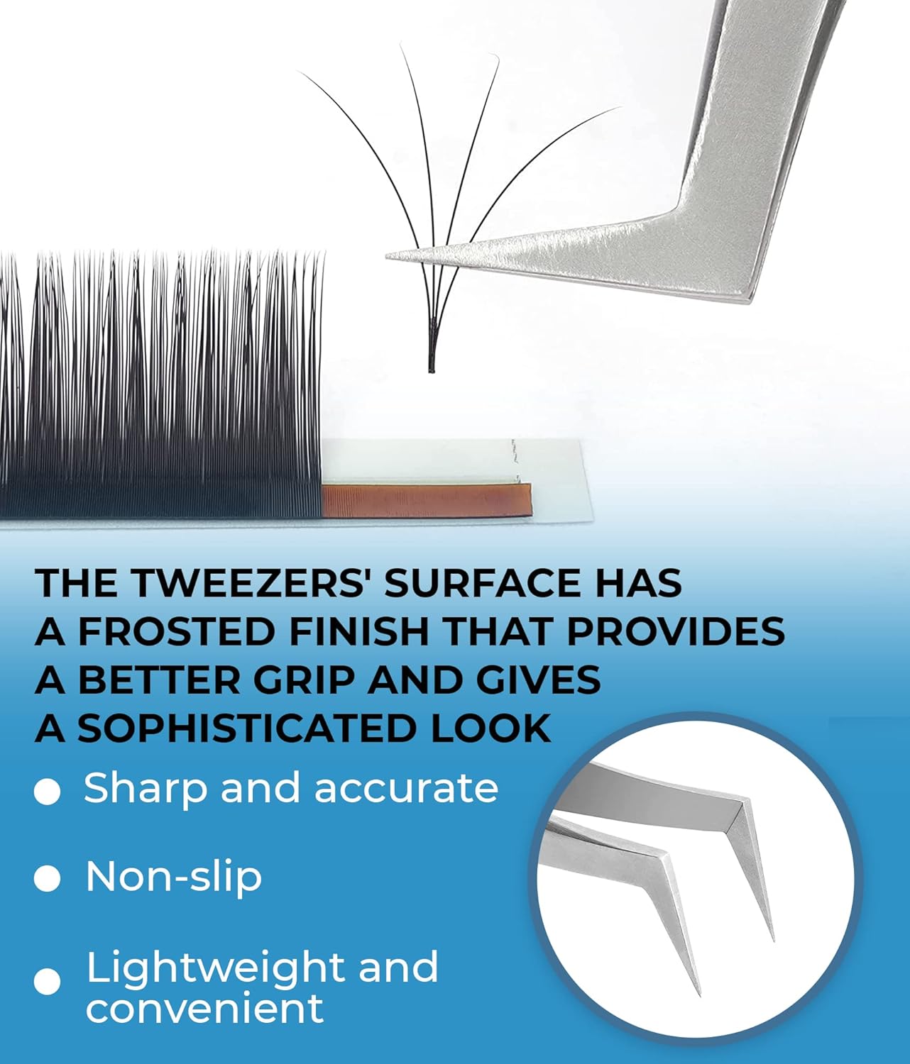 Stacy Lash STL-13 Curved Eyelash Extension Tweezers/Precision Tool for False Lashes Application/Supplies for Classic Extensions & Premade Fans/Tool Applicator for Volume Eyelashes/Beauty Accessories