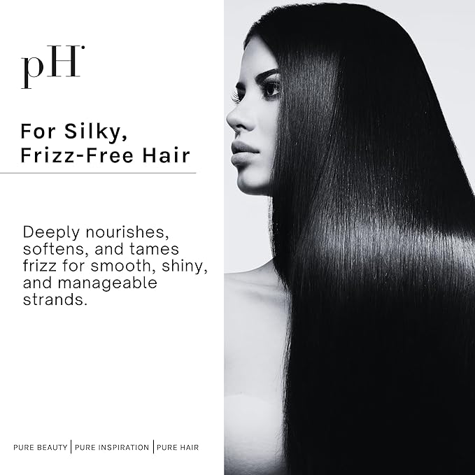 pH PURE HAIR Smooth Perfect Anti Frizz Hair Mask - Softens and adds shine for Frizzy, Unruly Hair, Enriched with Monoi Oil and Magnolia Extract (6.7 Oz)