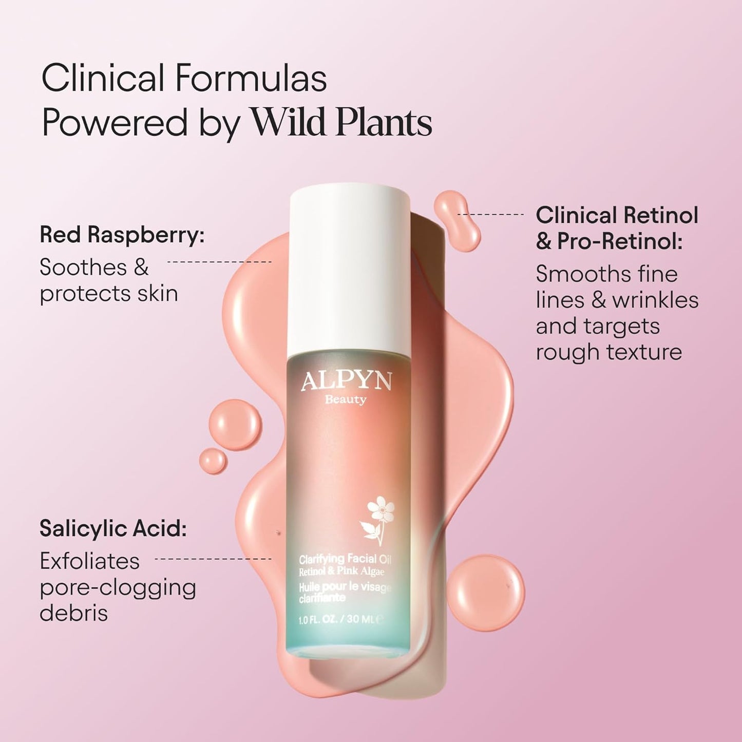 Alpyn The Clear Skin Method: 4.0 Fl Oz. Pore Perfecting Liquid + 1 Fl Oz Clarifying Facial Oil + 4 Fl Oz. Brightening Bubbling Cleanser