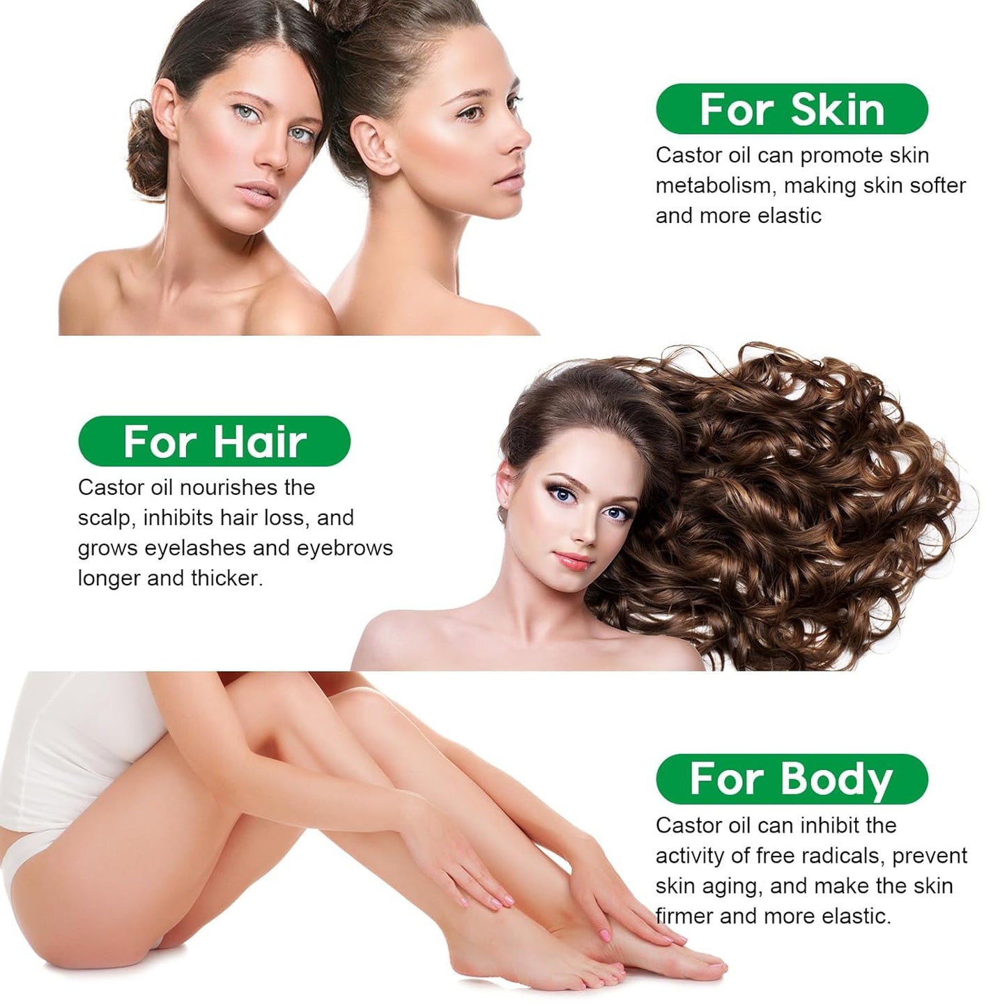 Tiuedu Jamaican Black Castor Oil for Hair Growth,Thicker Eyelashes & Eyebrows,Castor Oil for Hair,Face,Body & Skin,100% Pure Cold Pressed Black Castor Oil,Hair Nourishing Oil,Massage Oils