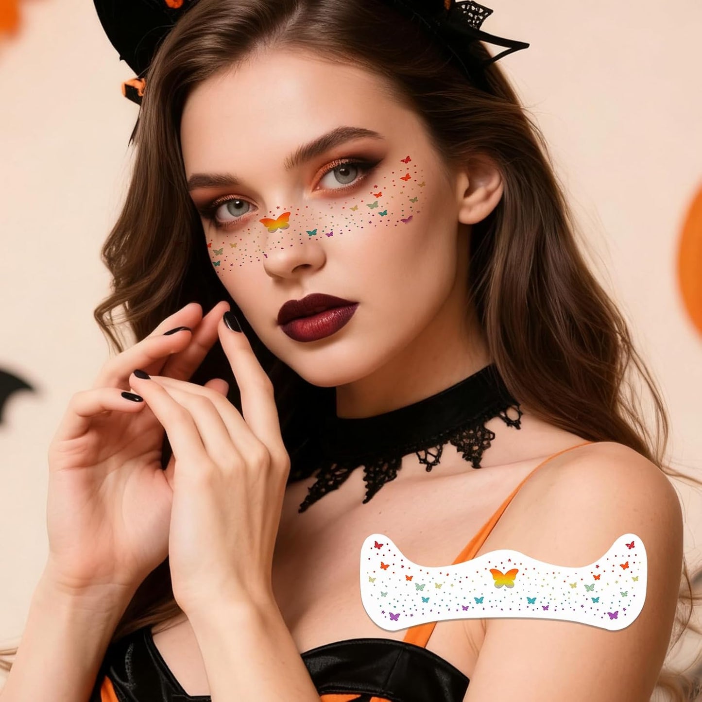 Temporary Tattoos Adult: Glitter Freckles & Star Face | Body Glitters with Face Glitter for Women Girls - Country Concerts Festival Rave Accessories (butterfly)