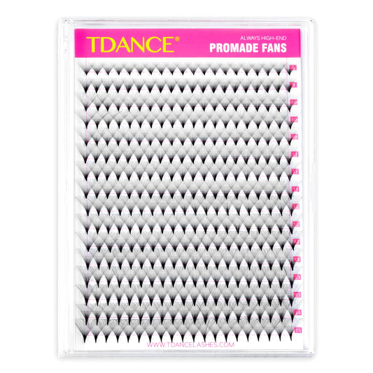 TDANCE Premade Eyelash Extensions 320 Fans - Heat Bonded Volume Lash Fans (320-24D-0.05-D-8-15mm)