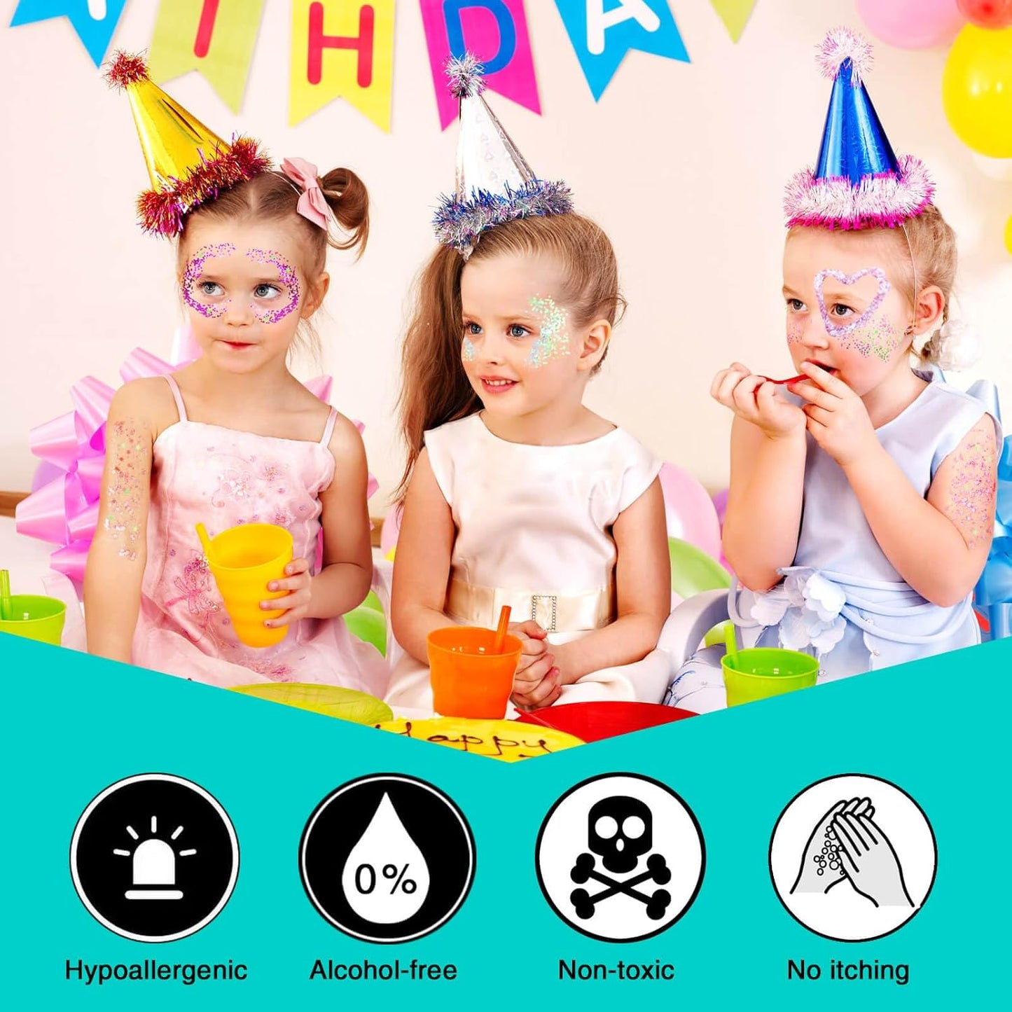 MEICOLY Green Body Glitter,Green Face Glitter,Alien Glitter Makeup,Mermaid Sequins Glitter Face Paint for Women and Kids,Party Festival Chunky Glitter Makeup,St Patricks Day Accessories