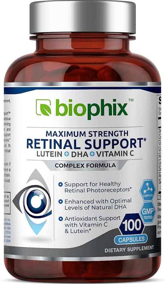 biophix Retinal Support Maximum Strength Complex 100 Capsules Omega-3 Astaxanthin
