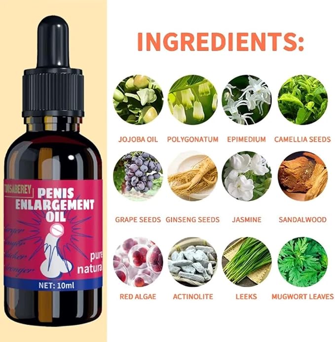Massage Oil Enlargement Oil Increase Enlarge Gel Thicker Longer Stronger Large Size Enlarger Cream BLSEX for Men (T-Pure-NAT)