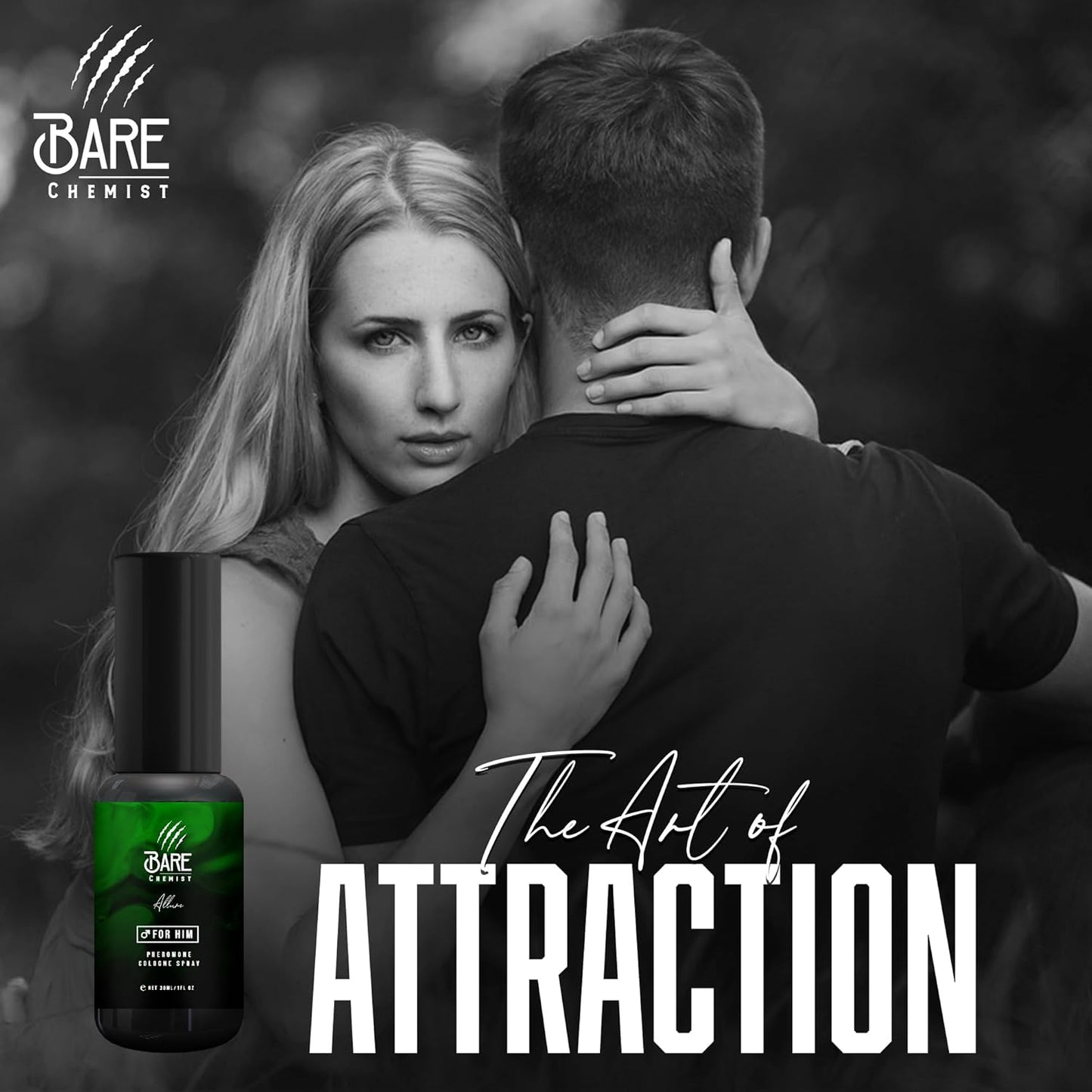 Allure Pheromone Cologne Perfume for Men [Long Lasting Spray] - Pheromones Perfumes Cologne for Him - Concentrated Perfume 1oz