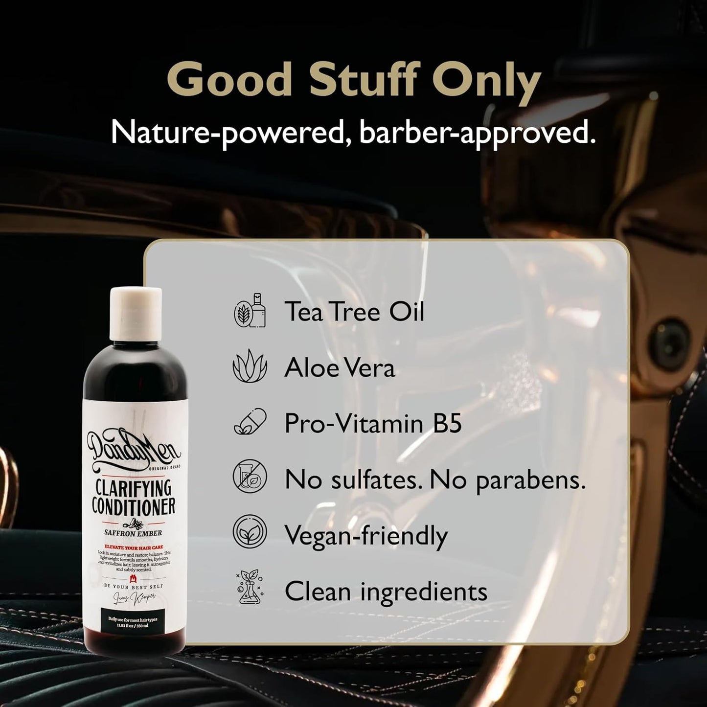 Tea Tree Clarifying Conditioner | Hydrating and Soothing Formula with Aloe Vera & Pro-Vitamin B5 | 11.83 oz (Saffron Ember)