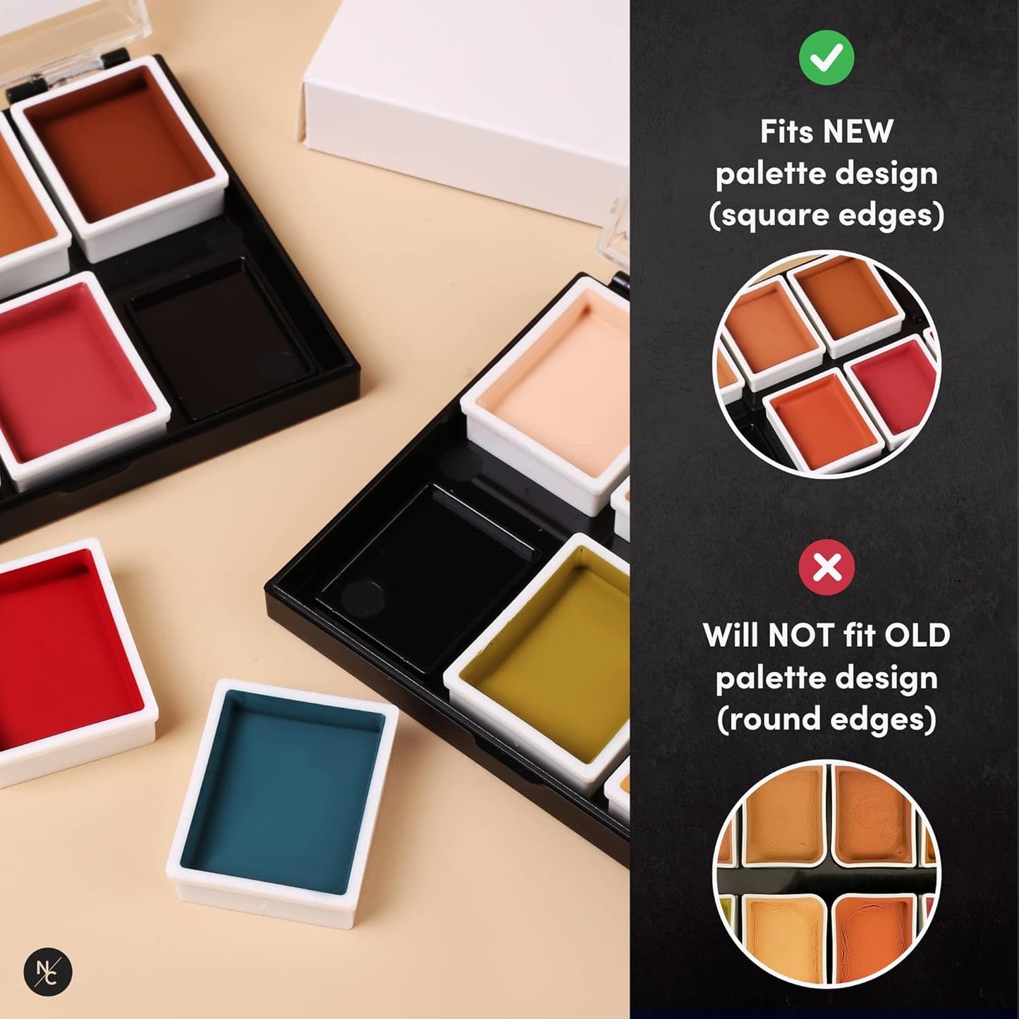 Narrative Cosmetics Alcohol Palette Refill Pans - Skin Tones - Soft Yellow