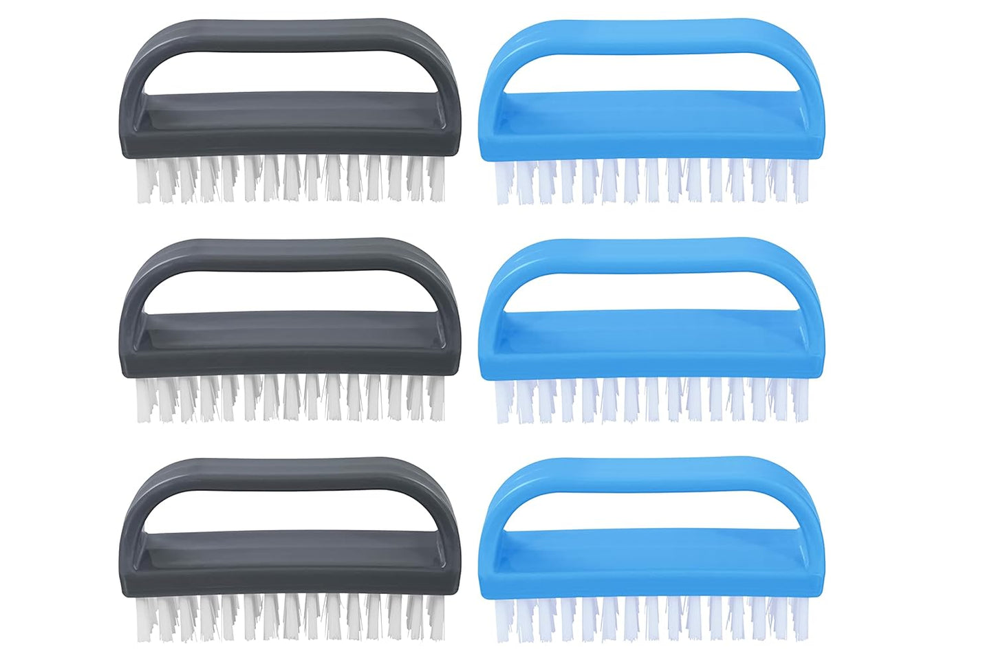 Nail Brush for Cleaning Fingernails, Nail Scrubber Brush, Toe Foot Hands Fingernail Brush Cleaner- Small Scrub Brush- All-Purpose Stiff Cleaning Brush for Home, Kitchen, Work, 6 pack - Superio