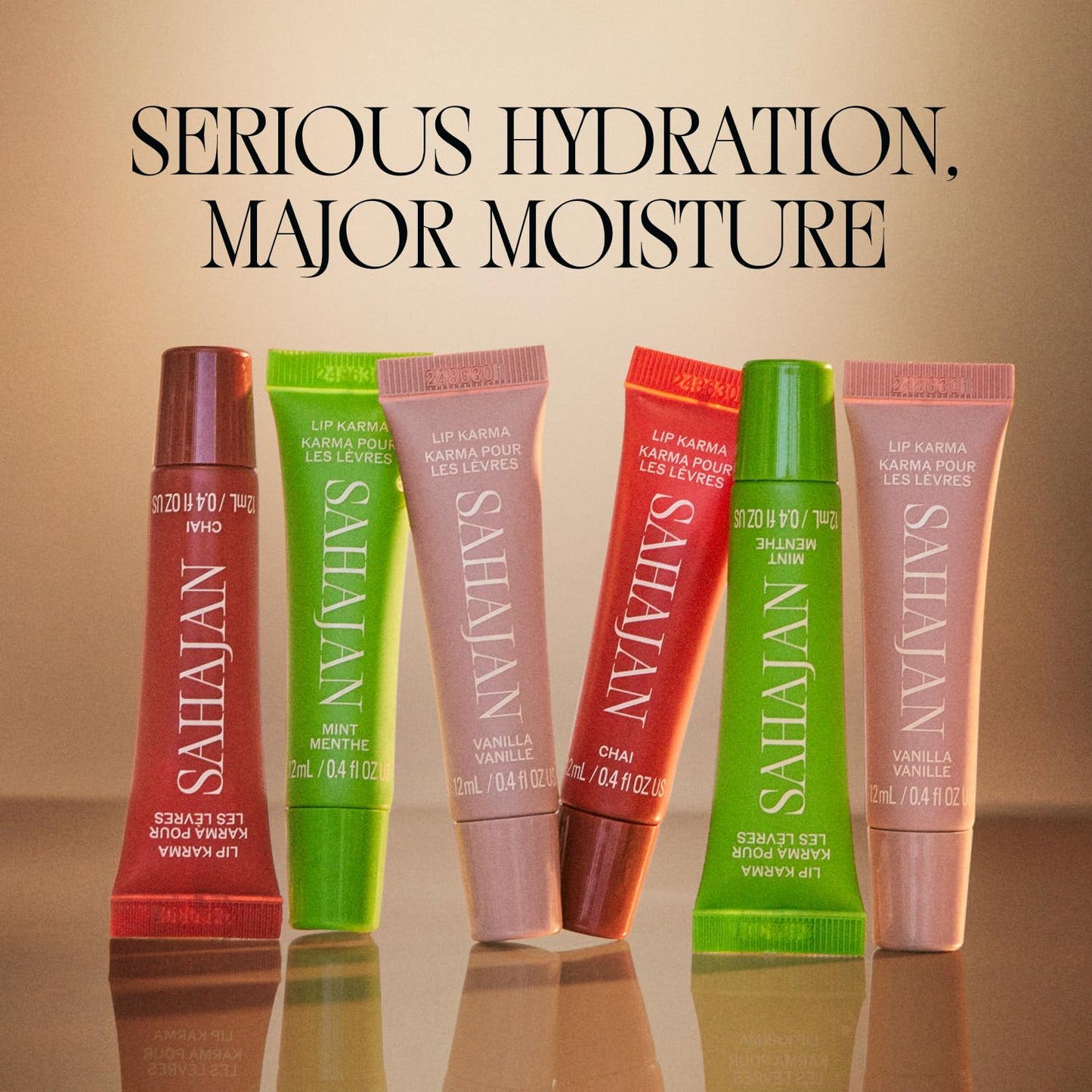 Sahajan Lip Karma Mint | Nourishing Lip Balm with Argan Oil, Castor Oil, Vitamin E | Clean Ayurvedic Hydrating Lip Balm | Softens, Smooths, Soothes Chapped Dry Lips, Lasting Moisture | 0.4 fl oz