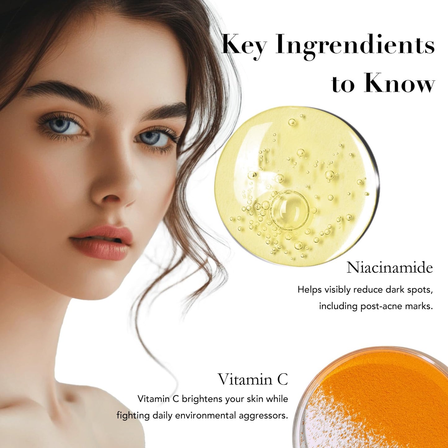 Skin Care Kit for Women, Hydrating Skincare Set Niacinamide+Vitamin C, Daily Routine 5 In 1 W/Facial Cleanser, Toner, Serum, Cream, and Mask, Fragrance-Free, Suit for All Skin Type