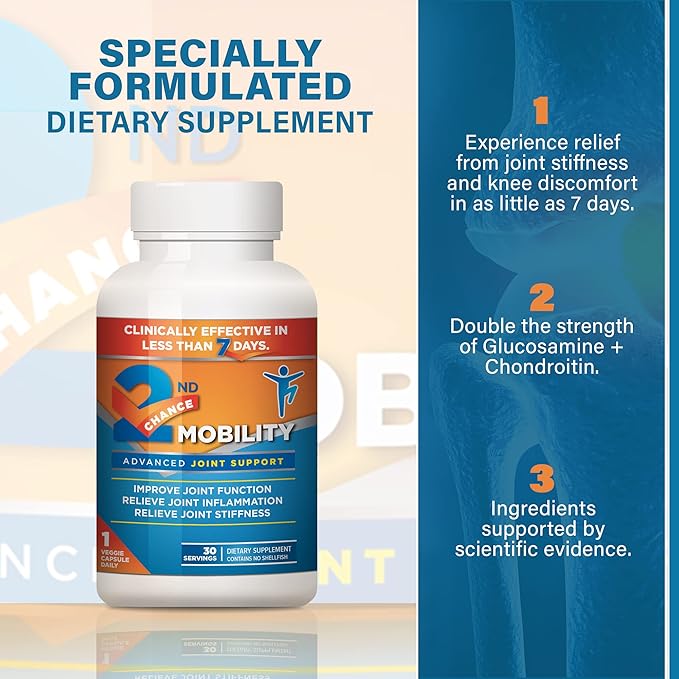 Advanced Joint Support Supplement - Turmeric, Resveratrol, Boswellia Serrata Extract, UC-II Collagen - Vitamins and Nutrients for Back, Limbs, Hip, & Knee - 30 Count