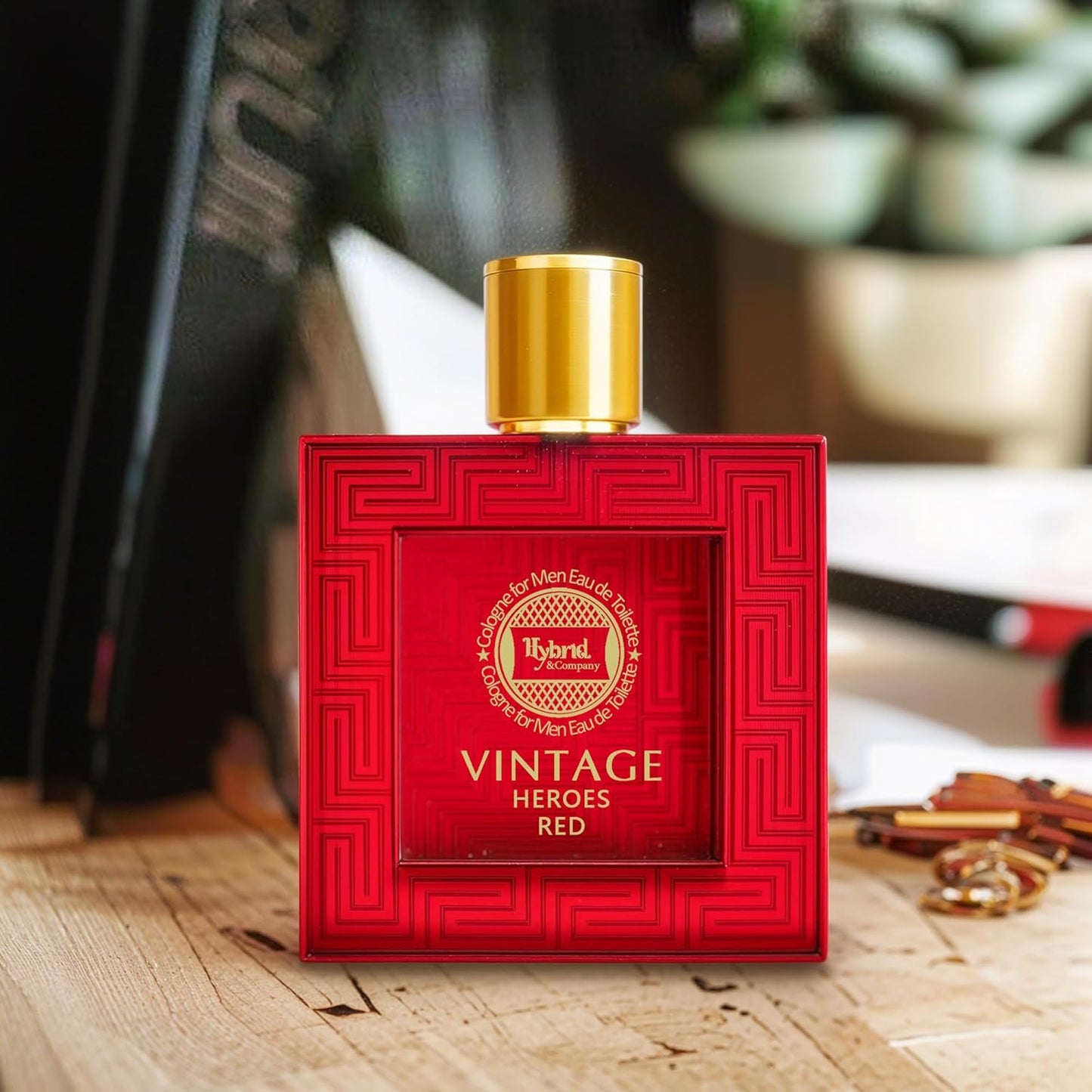 Hybrid & Company Vintage Heroes Red For Men Eau De Toilette Vaporisateur Natural Spray 3.4 Fl Oz