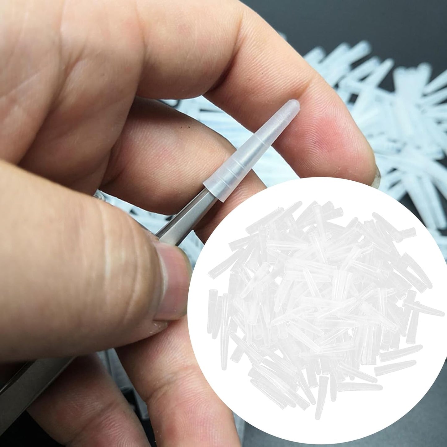 iplusmile 200pcs Tweezers Cover Sleeve Non-Slip Silicone Tip Covers Non-Shown Non-Skid Slip Tips Protector Forceps