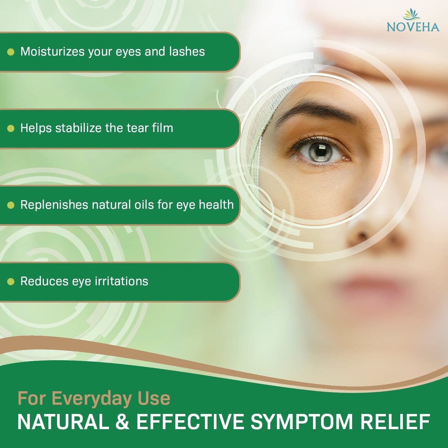 NOVEHA 120PCs Tea Tree & Coconut Oil Eyelid & Lash Wipes - For Demodex, Blepharitis & Itchy Eyes, Individually Wrapped Eyelash Wipes With Aloe Vera, Natural Makeup Remover & Daily Eye Cleanser - 2pack