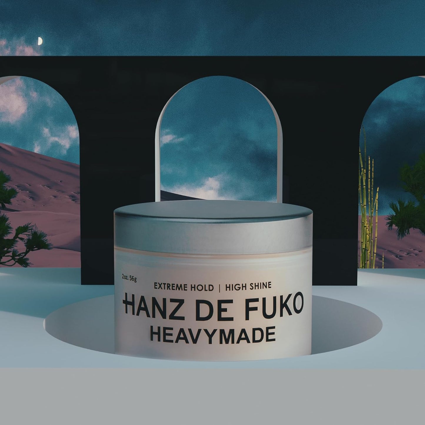 Hanz de Fuko Heavymade – Premium Men’s Hair Styling Pomade for an Extreme Hold, High Shine Finish – Water-Based, Humidity-Resistant Styler for Achieving Various Hairstyles – 2 oz, Travel Size