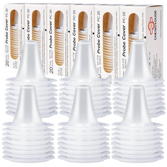 500 Counts Thermometer Ear Covers, Ear Thermometer Probe Covers, Lens Filters/Refill Caps for All Braun Ear Themometer Models, BPA Free Digital Disposable Ear Thermometer Covers