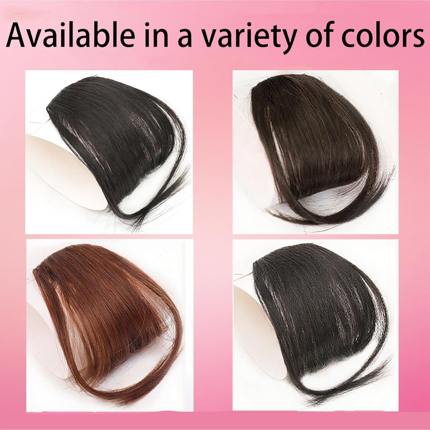 Bangs Hair Clip - Temples Wispy Bangs Hair Extensions,Clip in Bangs Japanese A class synthetic fiber,Fake Bangs Clip on Bangs for Women with Daily Wear(Light Brown)