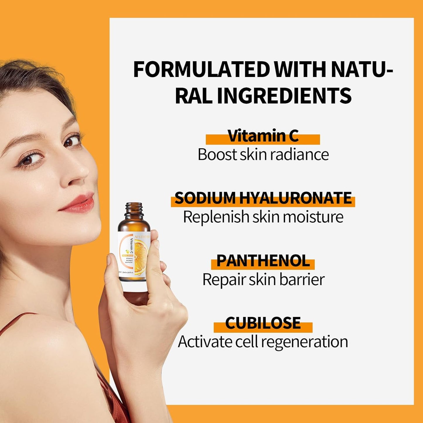 Vitamin C Serum For Face with Hyaluronic Acid - Hydrating, Moisturizing1.01 Fl oz