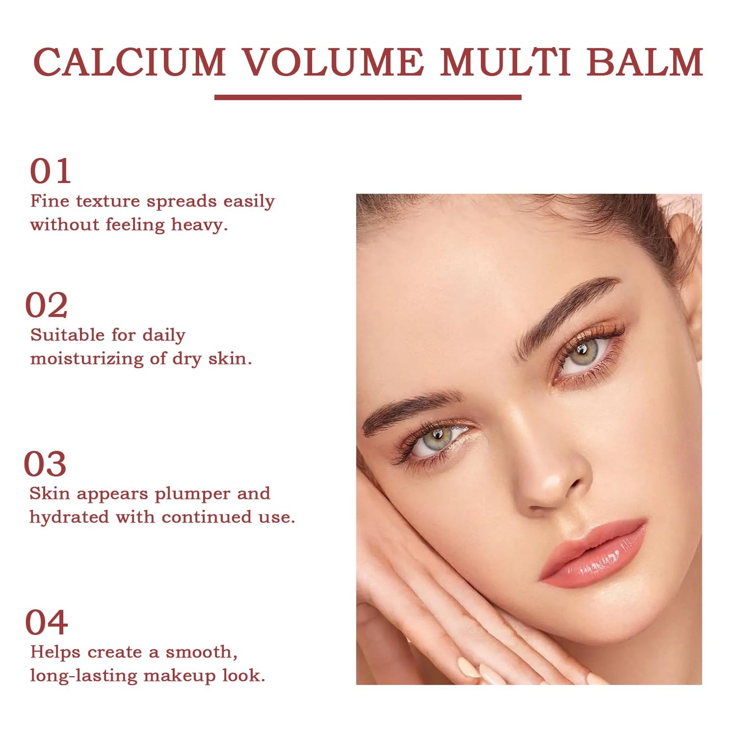Calcium Volume Multi Balm, Wrinkle Core Stick, Collagen Moisturing Stick, Hydrating, Almond & Vitamin E for Lip Balm Eye Cream Neck. 2pcs