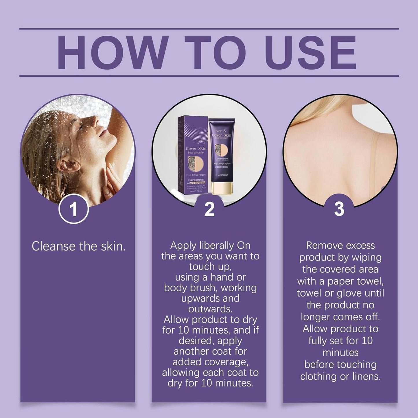 Waterproof Body Concealer For Legs And Body, Professional Long-Lasting Tattoo Cover Up Concealer, Suitable for Tattoos, Scars and Vitiligo, Invisible and Natural, Makeup Waterproof