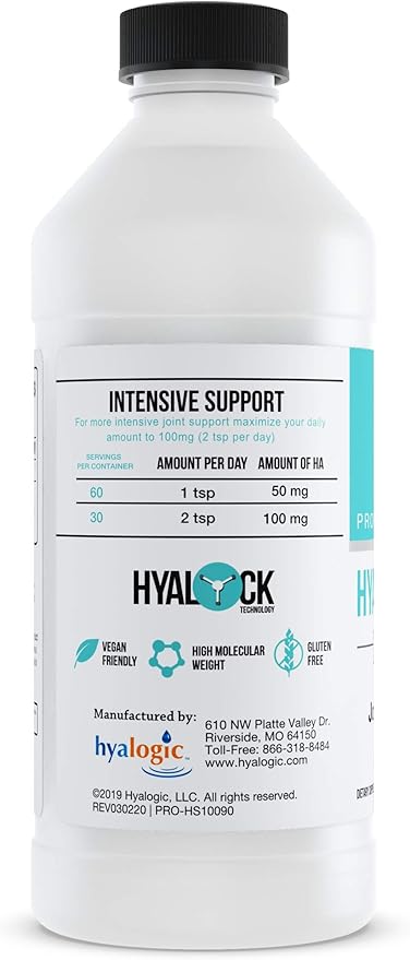 Hyalogic Professionals Series - Hyaluronic Acid Supplement for Whole Body Hydration - 100 mg Ingestible HA Liquid Supplement; Odorless, Tasteless & Preservative Free for Skin & Eyes - 10 oz