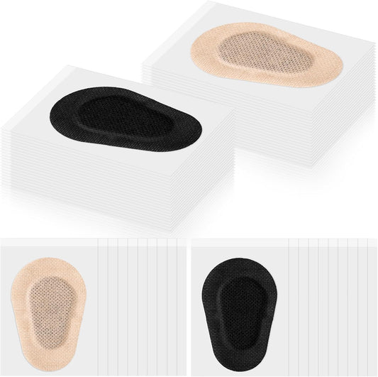 Panitay 40 Pcs Adhesive Eye Patches for Adults Disposable Breathable Medical Eye Patch for Amblyopia Lazy Latex Free Adhesive Bandages for Men(3 x 2 Inch,Nude, Black)