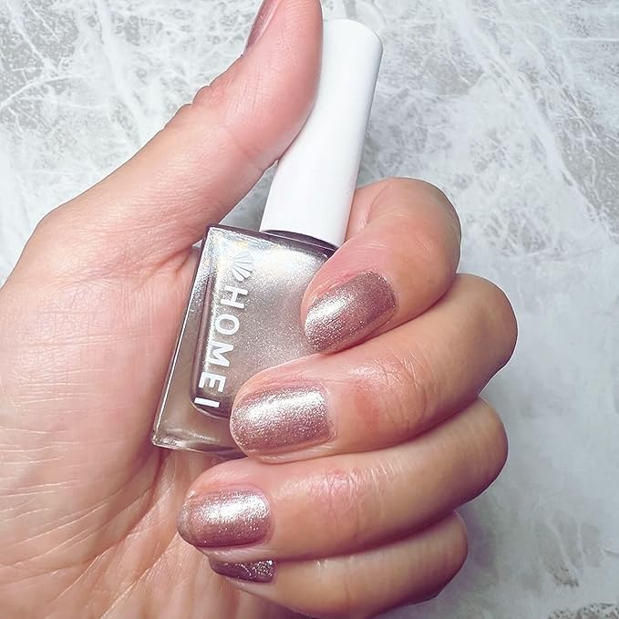 Nail Strengthener from Japan, Nail Hardener with Aloe Vera, Tea Tree Oil & Keratin for Healthy 5-in-1 Nail Solution Including Base Coat, Nail Color, Hardener, Top Coat & Nail Care, TAUPE