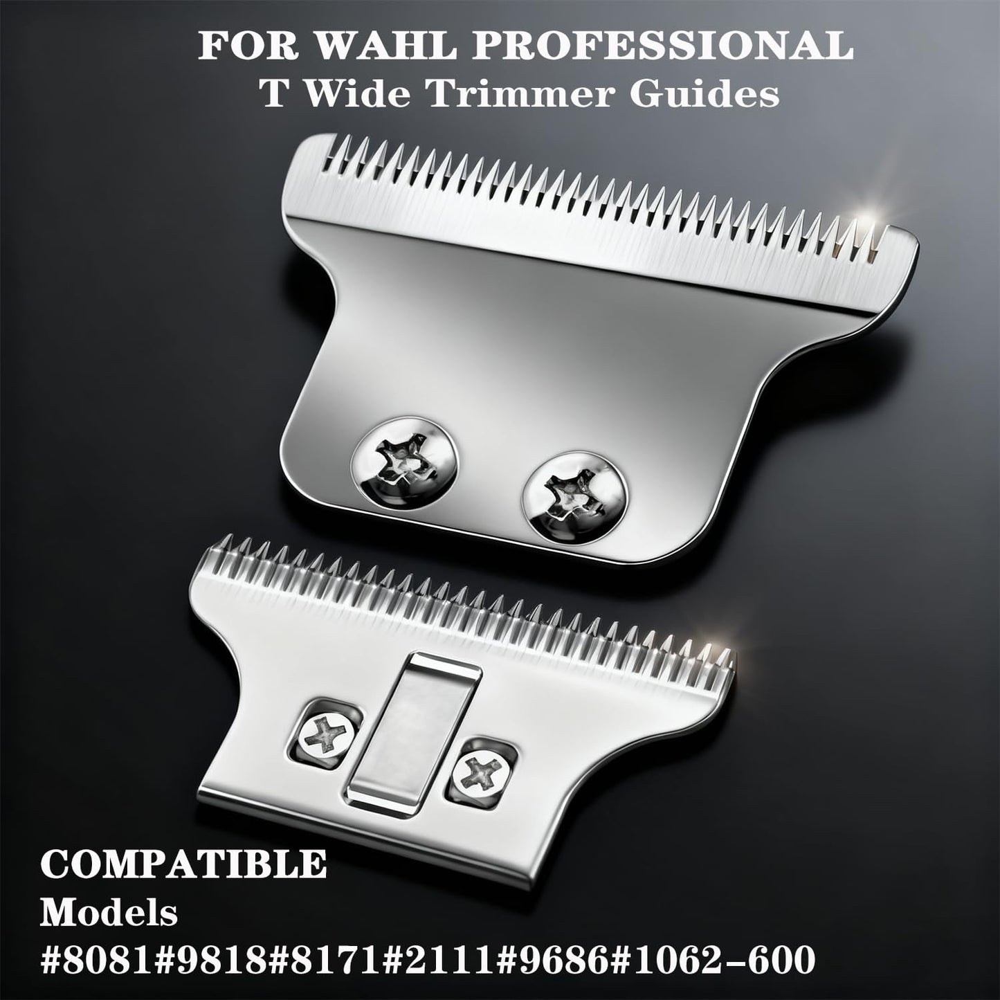 2PCS T Wide Detailer Replacement Blade for Wahl 5 Star Detailer Li Trimmer 8081 and 8171 -Model 2215