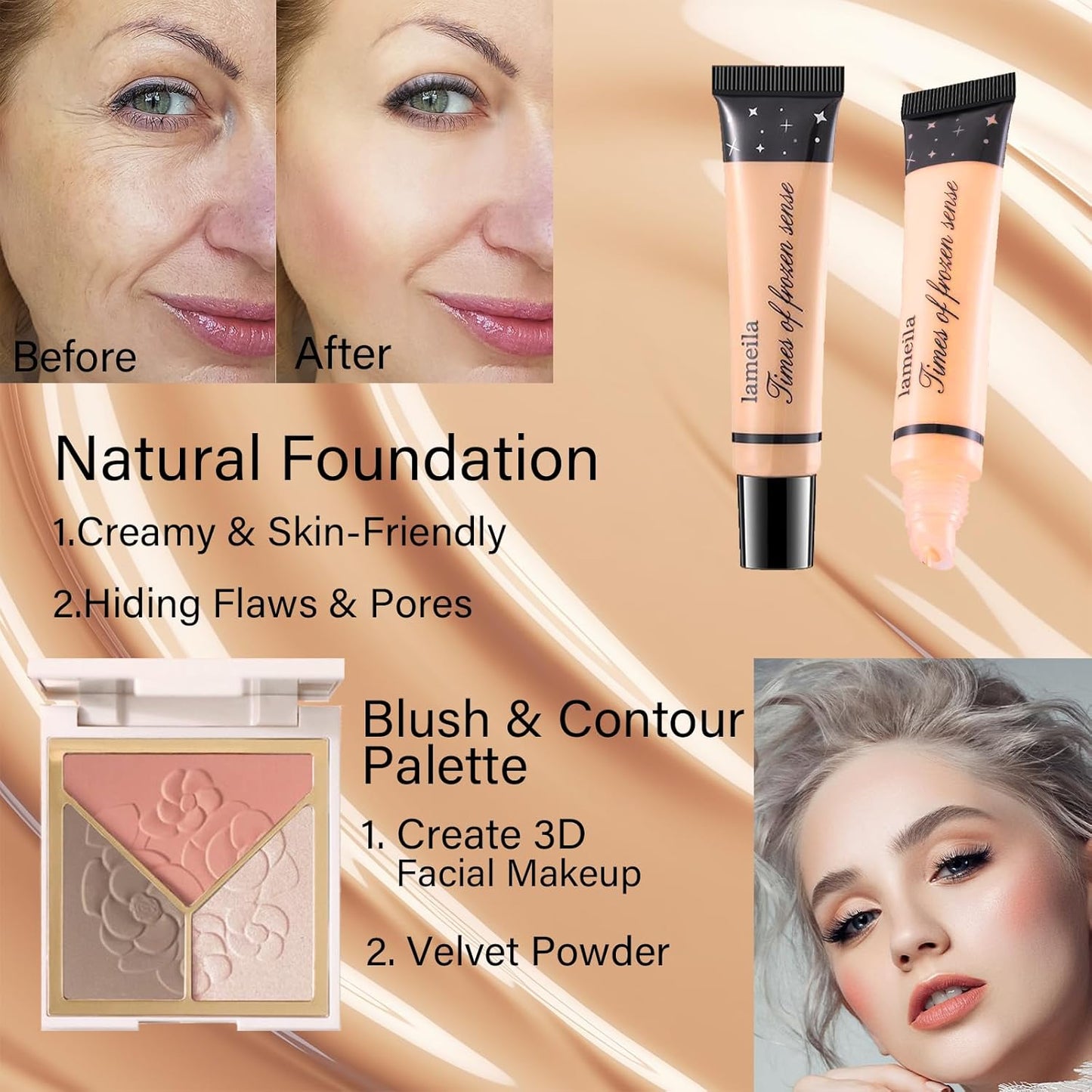 Makeup Set for Women, Makeup Kit for Beginners & Professionals, Makeup Set for Teens & Adults, Make up Gift, Eyeshadow Palette, Face & Eye Make up