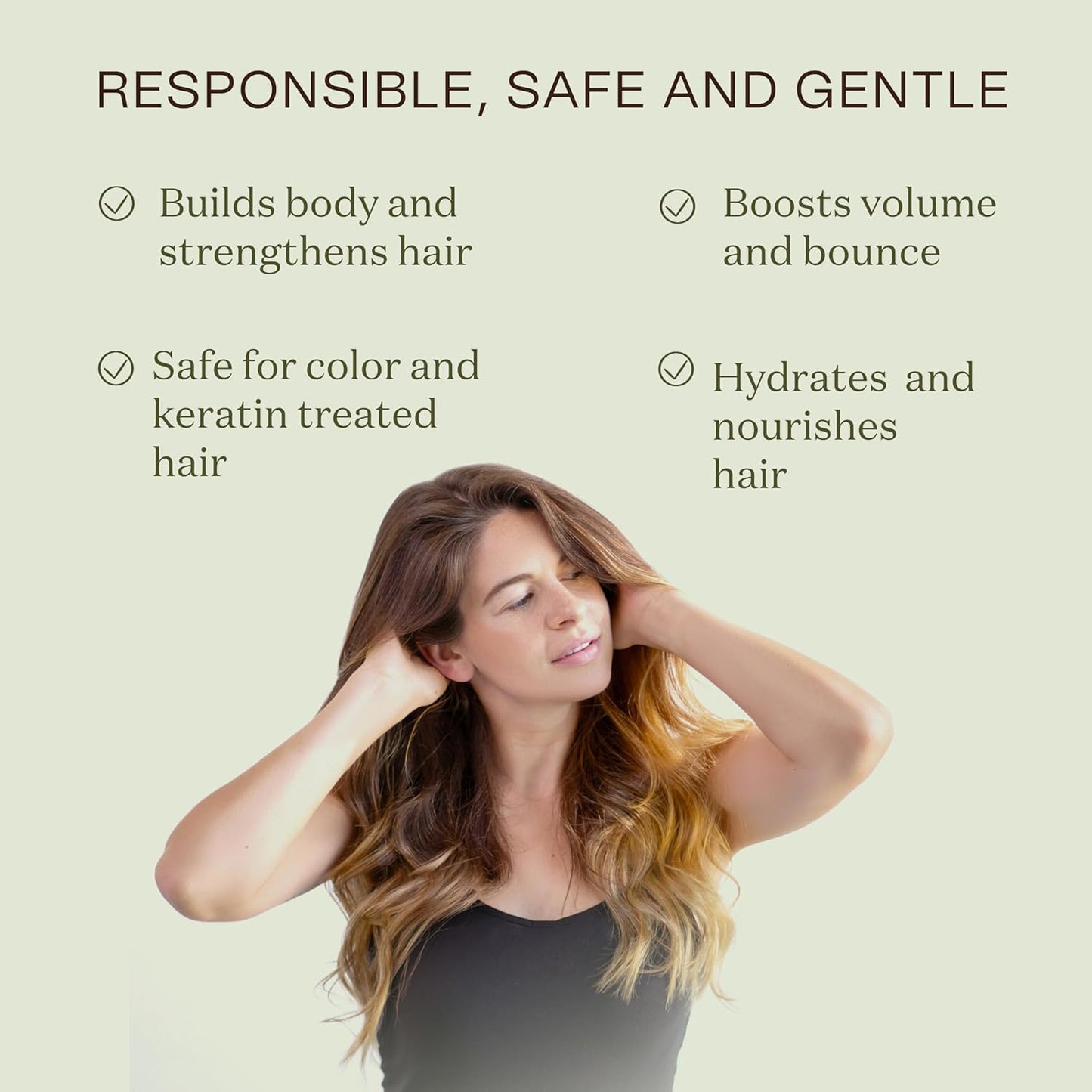 Ingreendients Non Toxic Vegan Volumizing Shampoo with Organic Ingredients For Fine Hair - Strengthening Barley Protein and Chia Seeds, Color Safe, Paraben & Gluten Free, Silicone & Sulfate Free