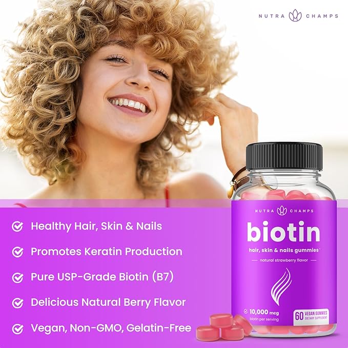 NutraChamps Biotin & B Complex Gummies