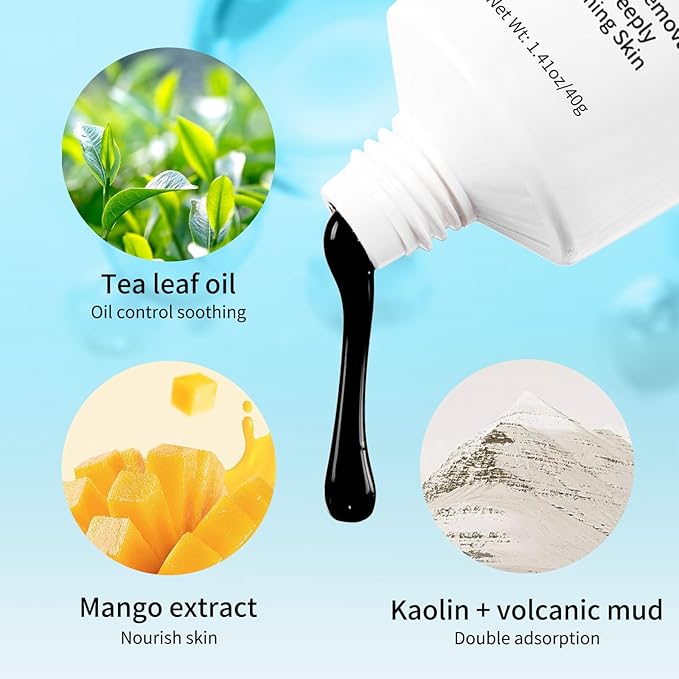 RtopR Blackhead Remover Peel Off Mask for Face,Black Blackhead Face Mask，Blackhead Remover Nose Pore Strip for All Skin Types