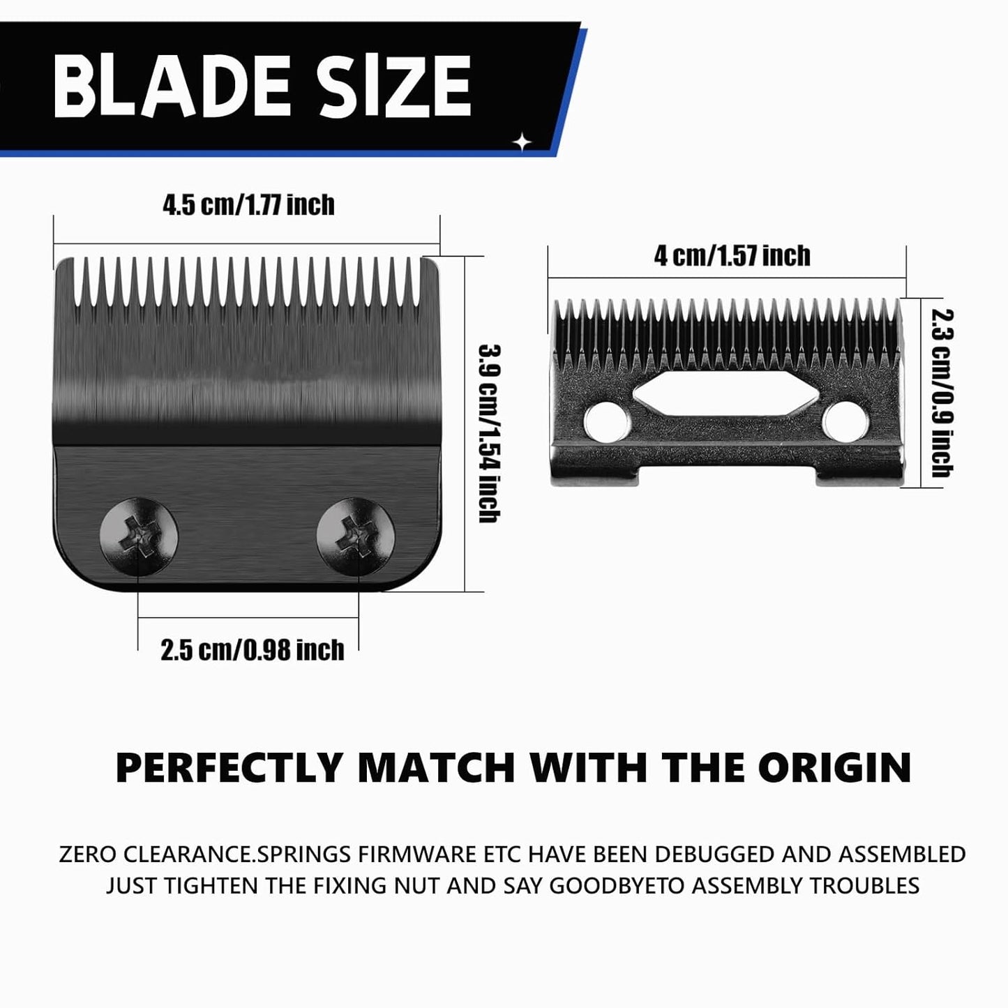 Replacement DLC Blade Compatible with BaBylissPRO FX870 Series and FX825 Outlining Hair LoPROFX Trimmers FX880, Black