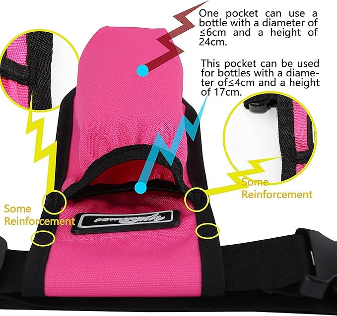 Massage Bottle Bag Massage Therapist Holster Massage Lotion Holster Massage Oil Holster（YR-1KD-Rose Red）