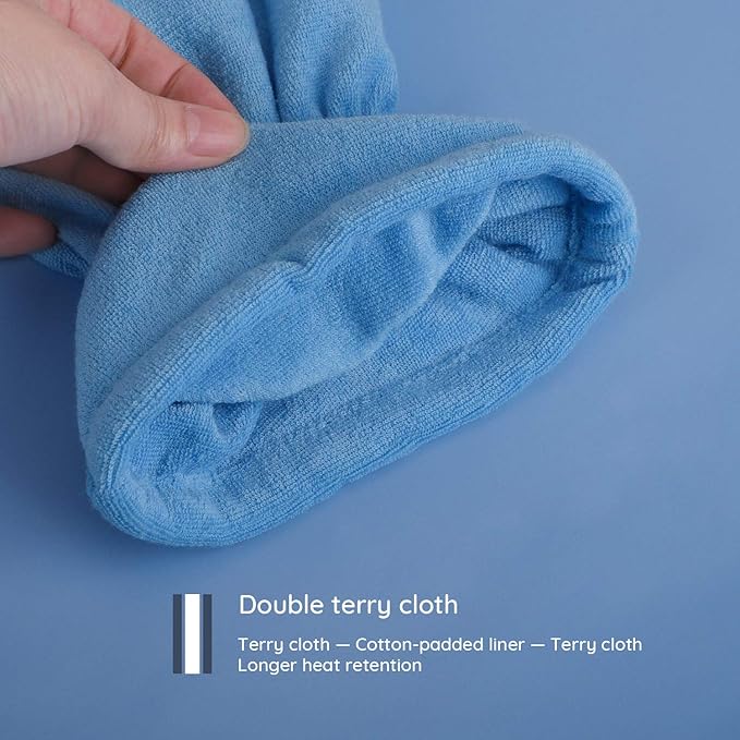 Segbeauty 4pcs Paraffin Wax Gloves, Thick Paraffin Heated Hand SPA Mittens, Gloves for Hot Wax Hand thera-py Bath Paraffin Thermal treat-ment SPA Wax Warmer Paraffin Wax Machine Blue