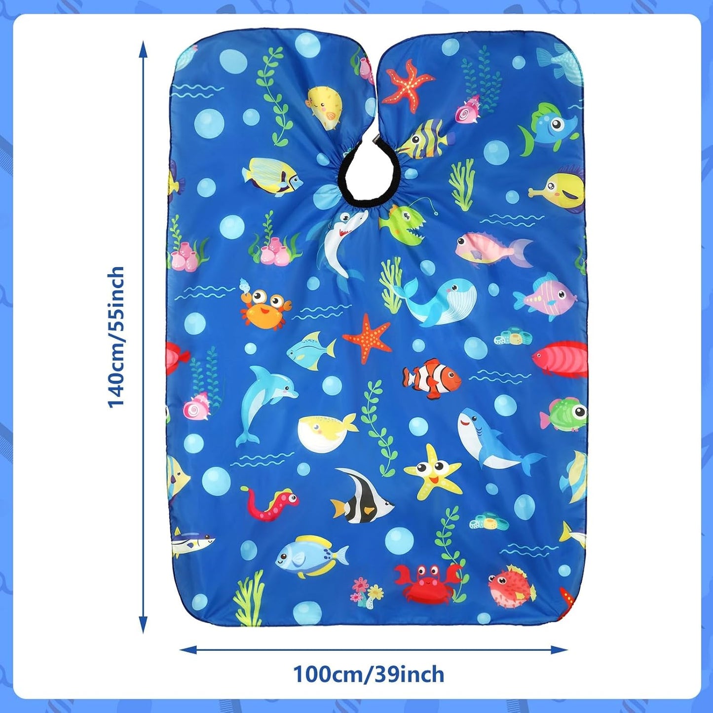 FEBSNOW Kids Hair Cutting Cape, Professional Kids Barber Cape Cartoon Pattern Apron with Adjustable Closure for Children Salon Barber Supplies